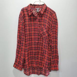 Chelsea + Theodore Plaid Button Down Shirt P026
